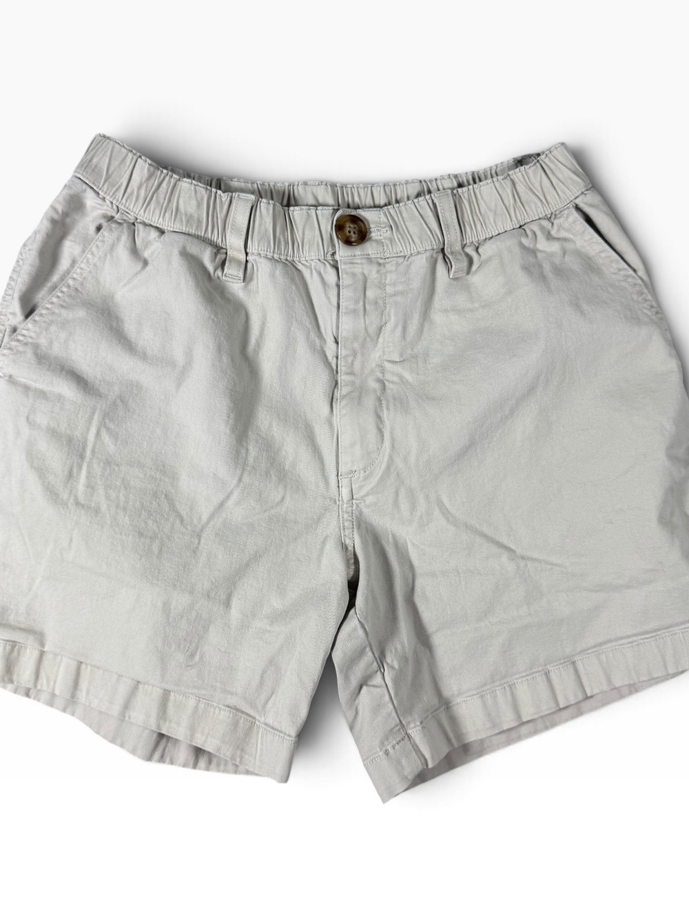 chubbies Light Khaki Flat-Front Elastic-Waist Women's Shorts